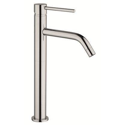 GRILLO Monocomando alto per lavabo con scarico automatico 1"1/4 e tubi flex inox